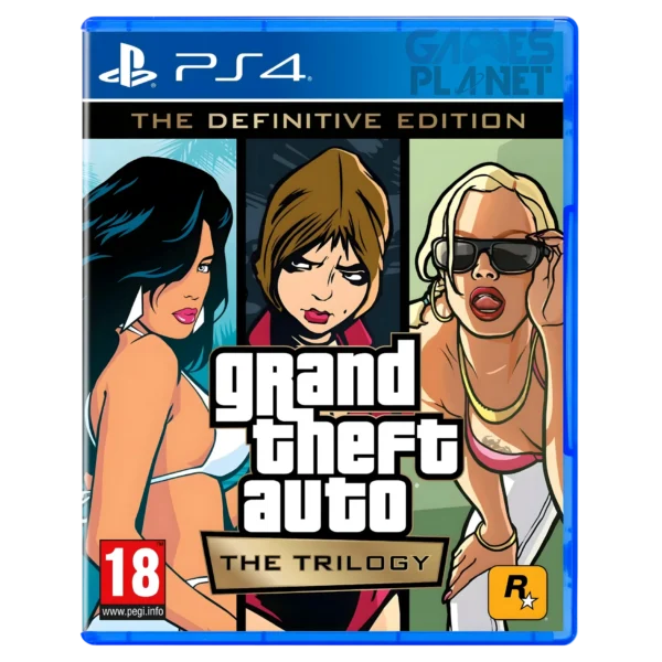 Grand Theft Auto GTA Trilogy PS4 PlayStation 4 game disc cover