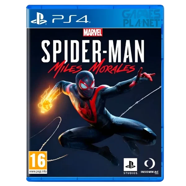 Spider Man Miles Morales PS4 PlayStation 4 superhero action adventure game disc cover