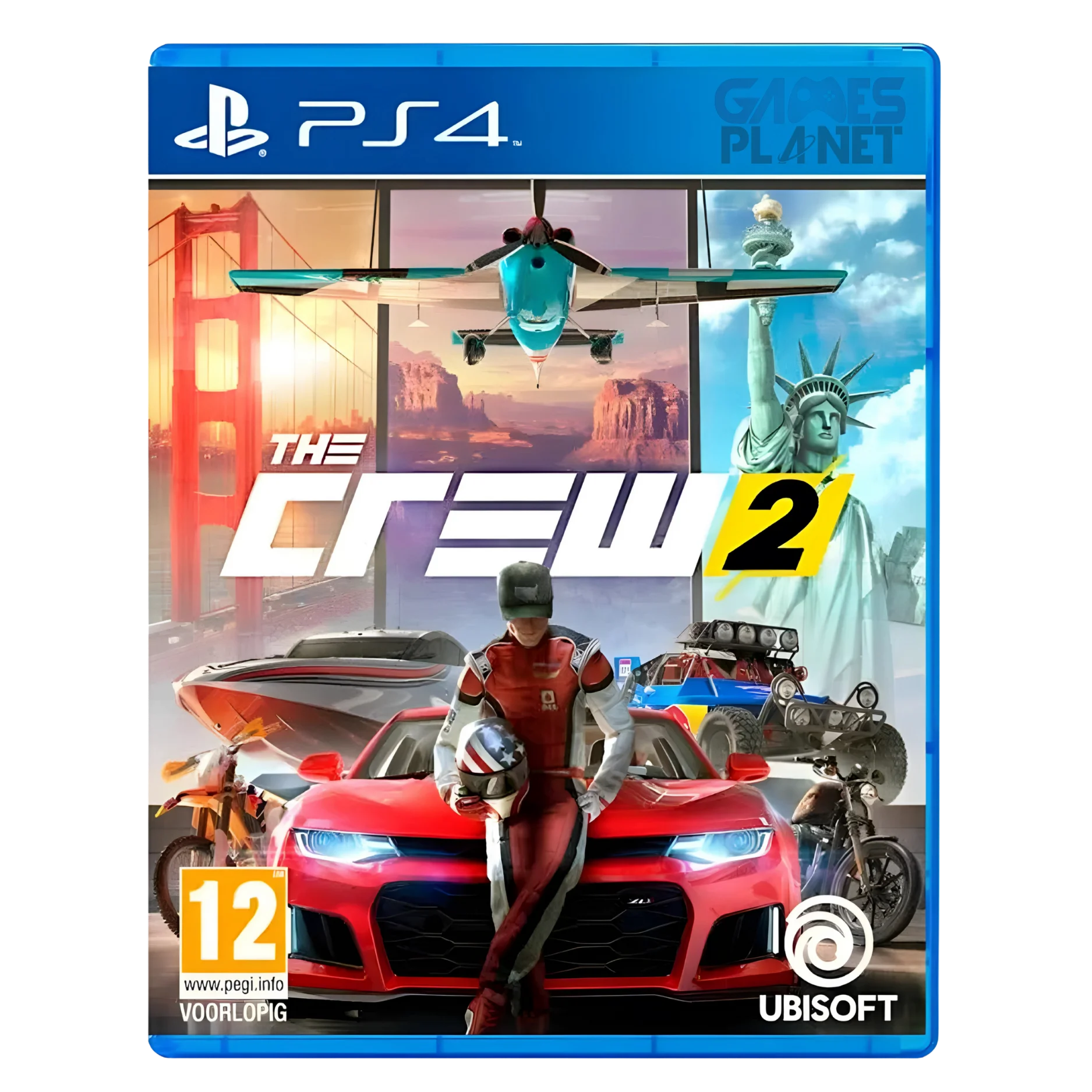The Crew 2 PS4 PlayStation 4 open world racing game disc cover