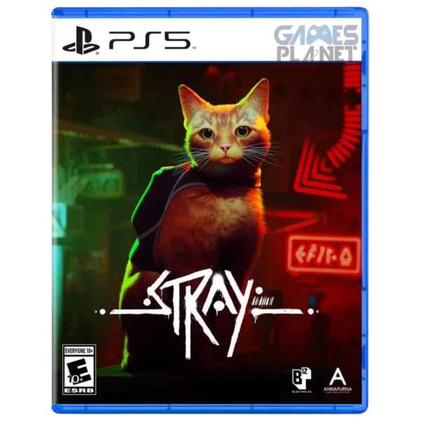 Stray PS5 cat exploring neon cyber city gameplay