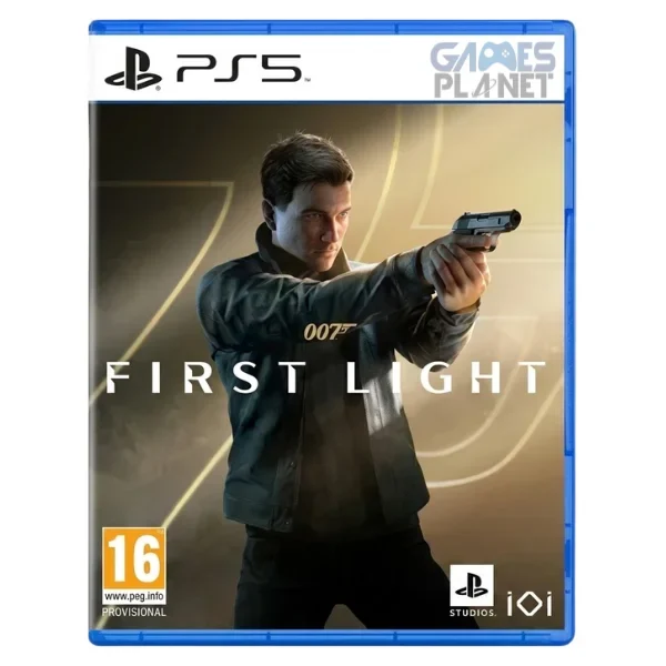 Official 007: First Light PS5 artwork displaying intense espionage action, tactical infiltration, high-tech equipment, and stunning PlayStation 5 graphics.