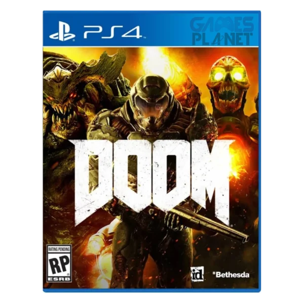 Doom PS4 fast-paced demon combat gameplay scene
