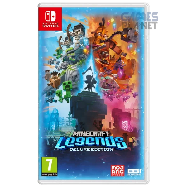 Minecraft Legends Deluxe Switch battle gameplay strategy