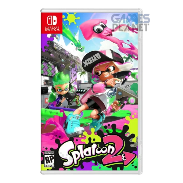 Splatoon 2 Switch colorful multiplayer shooter action scene