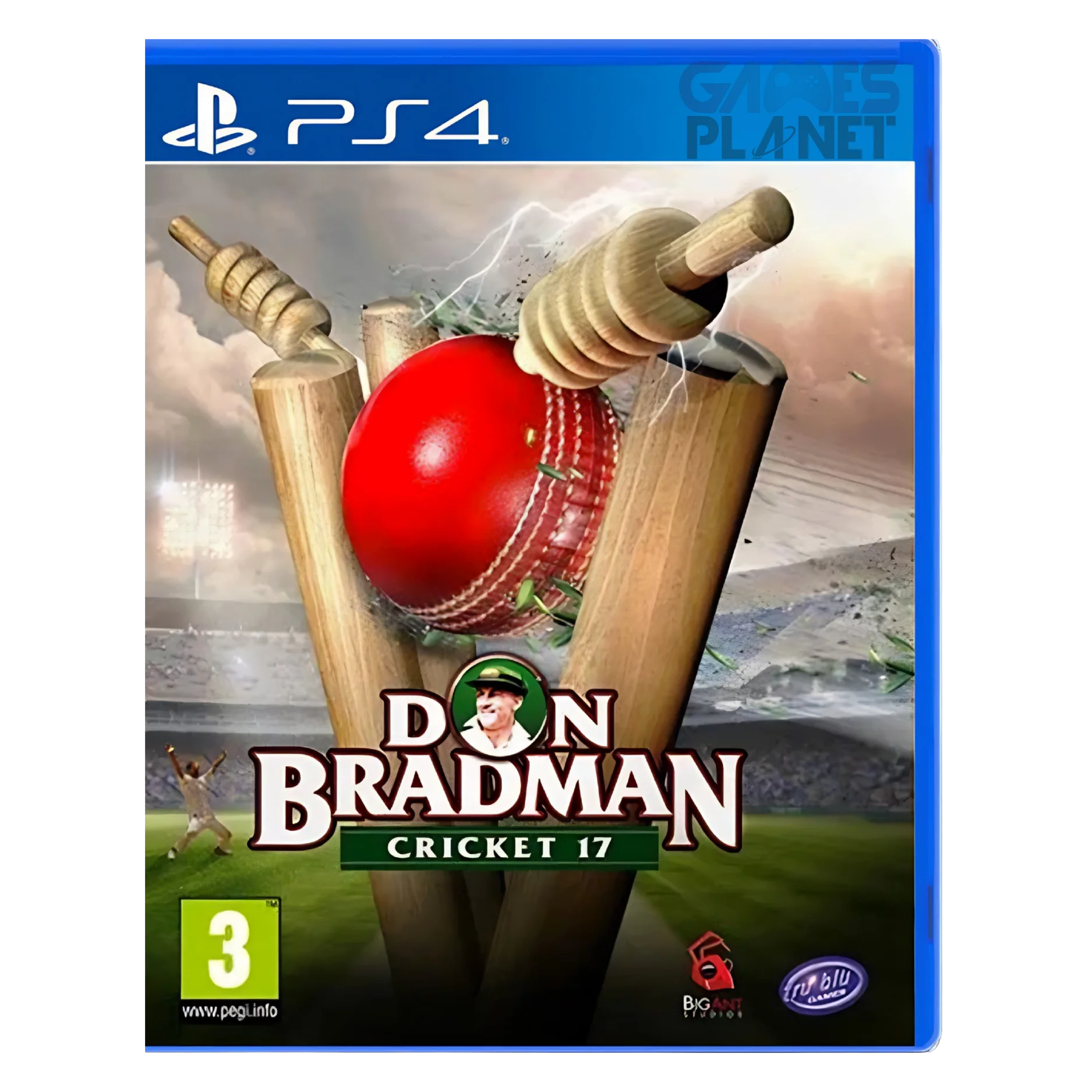 Don Bradman Cricket 17 PS4 fielding and match simulation scene
