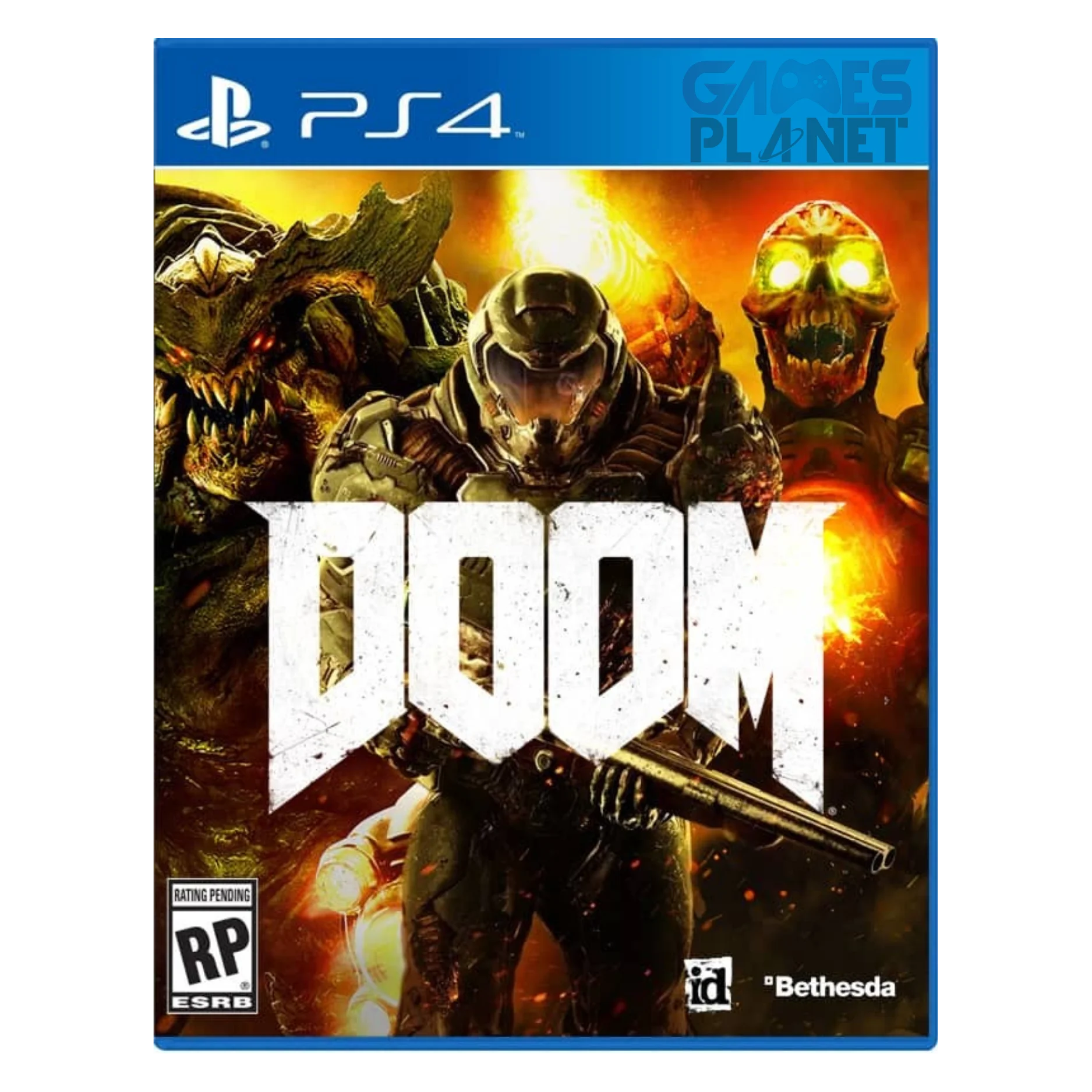 Doom PS4 fast-paced demon combat gameplay scene