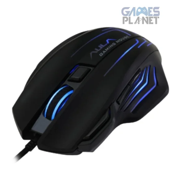 AULA S18 RGB wired gaming mouse with 7 programmable buttons and adjustable 6400 DPI.