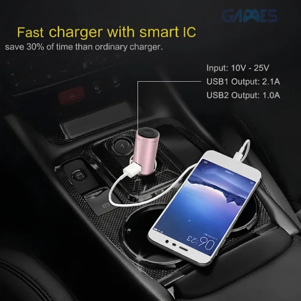 AWEI A870BL Dual USB Car Charger