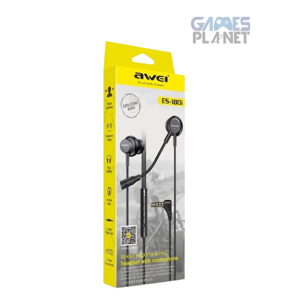 AWEI ES-180i E-Sports Wired Gaming Headset with Microphone