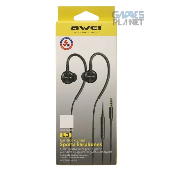 AWEI L3 Ear Hooks Sports Earphone with Microphone