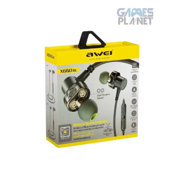 AWEI X660BL Sports Bluetooth Wireless Earphones