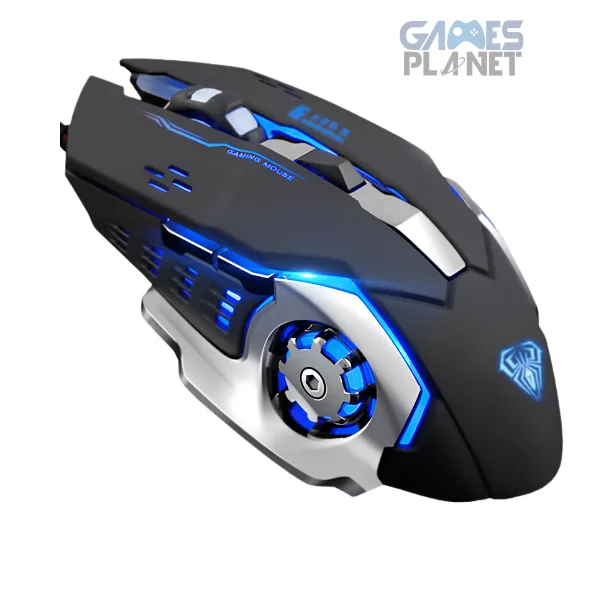 Aula S20 USB wired gaming mouse featuring customizable DPI, LED lighting, ergonomic design, and responsive gaming performance.