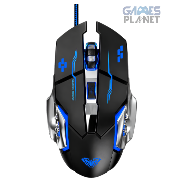 Aula S20 USB wired gaming mouse featuring customizable DPI, LED lighting, ergonomic design, and responsive gaming performance.