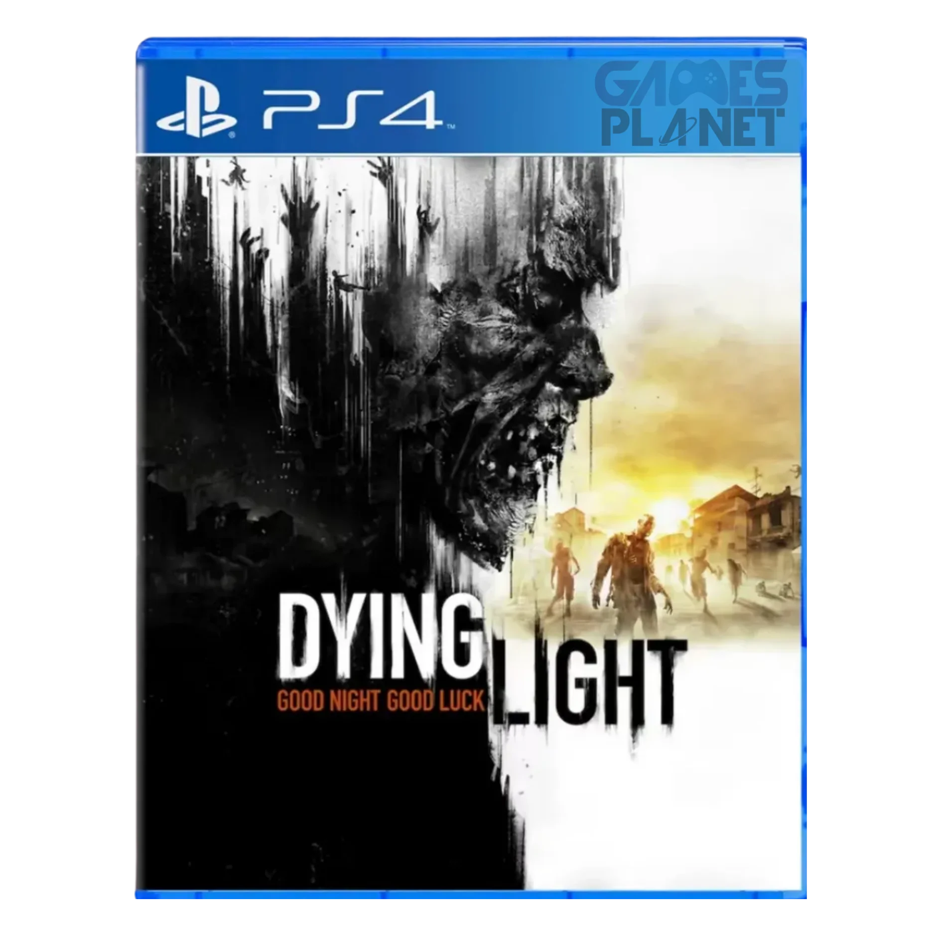 dying light ps4 gameplay showing survivor using parkour skills to run across rooftops in zombie infected city of harran