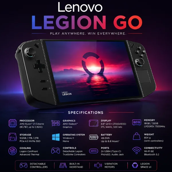 LENOVO Legion Go 1TB Z1 Extreme Handheld Gaming Console Price in Pakistan
